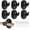Black, variant on DIYMAG Self-Adhesive Black Curtain Rod Holders (6 Count)