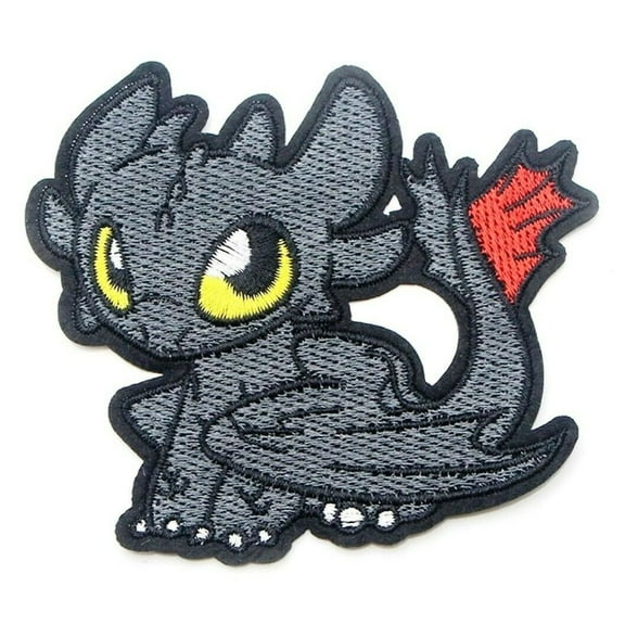 How To Train Your Dragon Toothless Night Fury 3 1/2" Tall Embroidered Patch