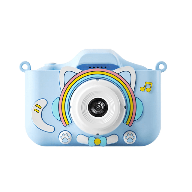 "Cámara Digital Hd Para Niños Juguete Foto Video Con 64gb Belug Azul "