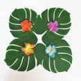 thumbnail image 4 of 1 Set Simulation Monstera Decor Hawaiian Wedding Table Decoration Green Leaf Table Decor (30pcs Leaf + 30pcs Flower), 4 of 7