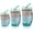 Ocean Wave, variant on 3 Pack Iced Coffee Sleeve with Handle, Neoprene Cup Insulator For Cold Drinks, Cup Holder Cover Fits 16oz - 32oz Samll Medium & Large Cups (Checkered Sage Retro)
