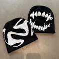 thumbnail image 2 of Jiibva Fashion Beanie Knitted Hat Gothic Y2k Knitted Caps Unisex Winter Skull Cap Harajuku Vintage Warm Hat Streetwear, 2 of 7