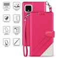 thumbnail image 3 of Case for Google Pixel 4, [Pink] Infolio Wallet Credit Card Slot ID Cover, View Stand [with Wrist Strap Lanyard] for Google Pixel 4 Phone (2019), 3 of 7