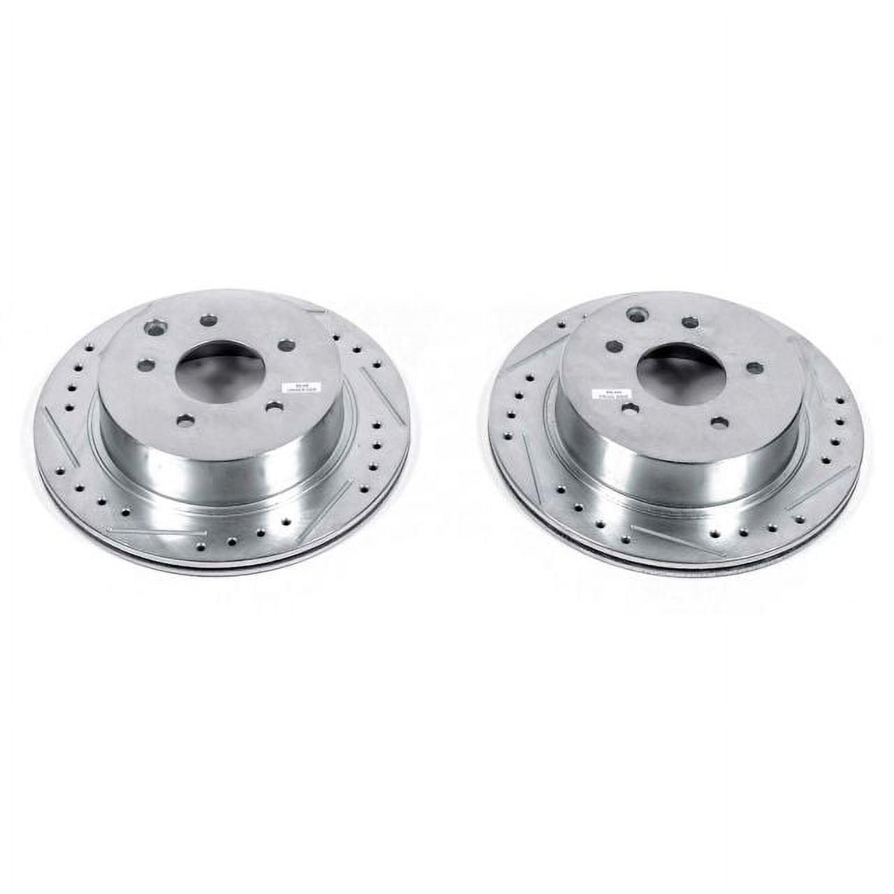 Power Stop Rear Pair of Drilled and Slotted Brake Rotors JBR751XPR Fits 1999 Infiniti Q45