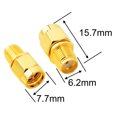 thumbnail image 2 of SMA Male to SMA Female Connector RF SMA Coax Coaxial Cable Adapter Low Loss for WiFi Antenna FPV Antenna Extension Cable Pack of 2, 2 of 5