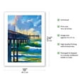thumbnail image 2 of Early Light - Waves Breaking on Pier - From an Original Color Painting by Wade Koniakowsky - Bamboo Fine Art 290gsm Paper Print (Unframed) 18x24in, 2 of 4