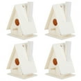 thumbnail image 1 of Nidos para pájaros, 4 Uds., suministros para pájaros de madera para colgar al aire libre, casa para pájaros al aire libre, mejore su experiencia, 1 of 8