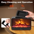 thumbnail image 4 of Calentador eléctrico de cera para chimenea JOYOLO Flame con temporizador, color negro, 4 of 6