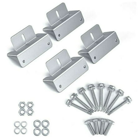 

Mduoduo Aluminium Alloy Solar Panel Z Brackets Mounting Mount RV Boat Flat Roof Wall