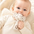 thumbnail image 3 of Rattle Teething Toy Organic Cotton Soft Elephant Stuffed Sensory Hand Rattle 5.5 inch 1 Pack BPA Free Chewable Newborn Calming Soothing Toy for 0-12 Months Infant Toddler Shower Birthday Gift, 3 of 4
