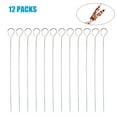 thumbnail image 1 of leyfeng Kabob Skewers Flat 12 piezas Metal BBQ Skewers 13.3 pulgadas de largo Acero inoxidable Kebob Sticks, 1 of 8