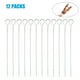 thumbnail image 1 of Kabob Skewers Flat 12 piezas Metal BBQ Skewers 13.3 pulgadas de largo Acero inoxidable Kebob Sticks, 1 of 8