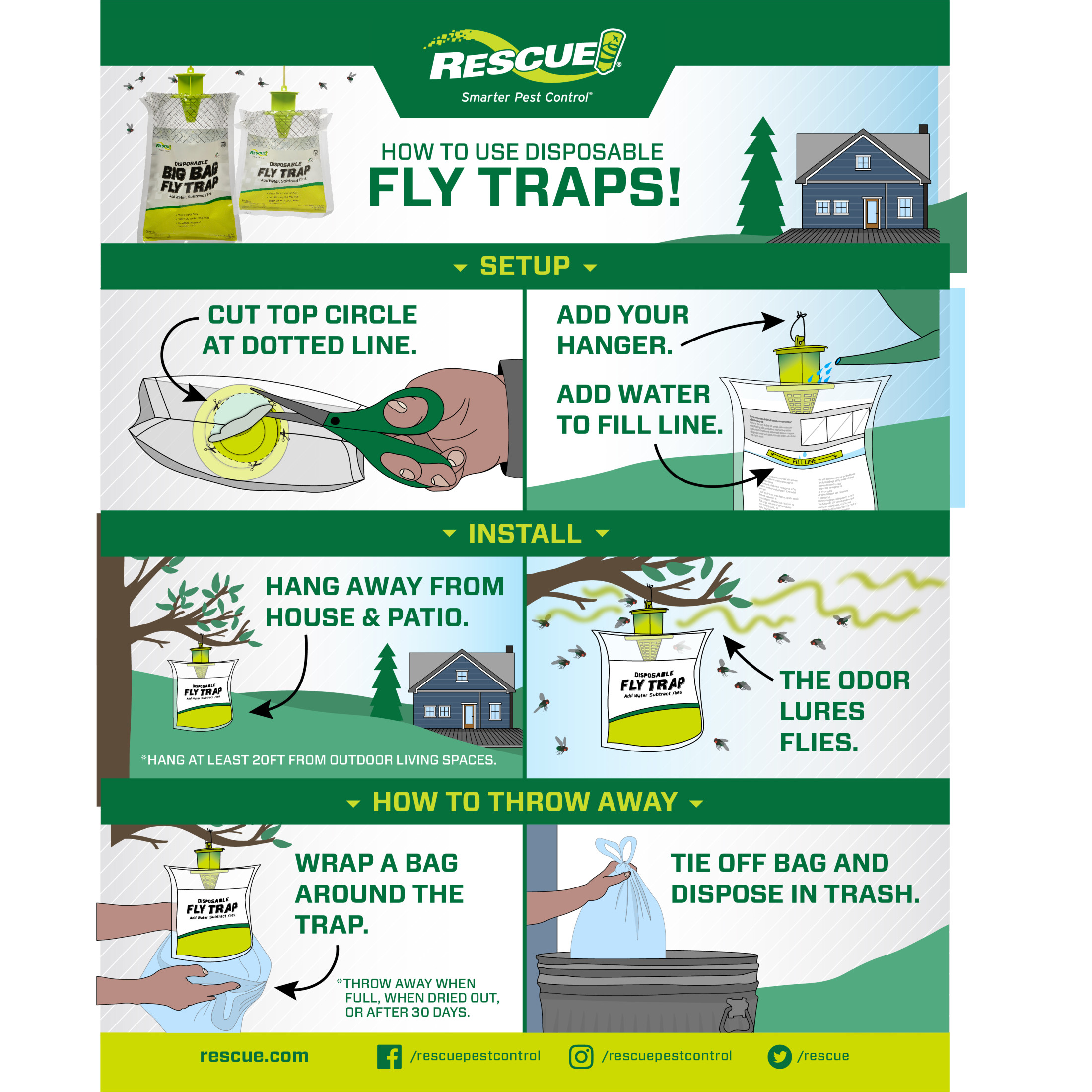 Rescue! Outdoor Disposable Hanging Fly Trap (2-Pack) photo 7