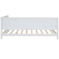 thumbnail image 6 of Full Size Daybed/ Bed In White - Mid-century Modern Style With Wood And Slats Frame For Versatile Decor, 6 of 7