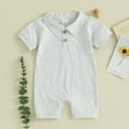 thumbnail image 2 of Bagilaanoe Newborn Baby Boy Summer One-pieces Short Sleeve Jumpsuit 3M 6M 12M 18M Infant Romper Casual Clothing, 2 of 7