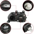 thumbnail image 7 of SEBLAFF Right&Left Headlight For 2015-2018 Dodge Challenger Black Halogen W/ LED, 7 of 7