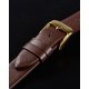 thumbnail image 4 of Correa de Cuero Uxcell, Correa de Reloj de Cuero Lisa y Plana para Hombres y Mujeres, Marrón Oscuro, Tono Dorado, 16mm, 4 of 7