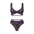 thumbnail image 4 of Daiia Lavender Flowers Women's Bikini Set Two Piece Swimsuit High Waisted Bikini Adjustable Straps Bikini Perfect for Beach, Pool, and Summer Vacation-X-Large, 4 of 9