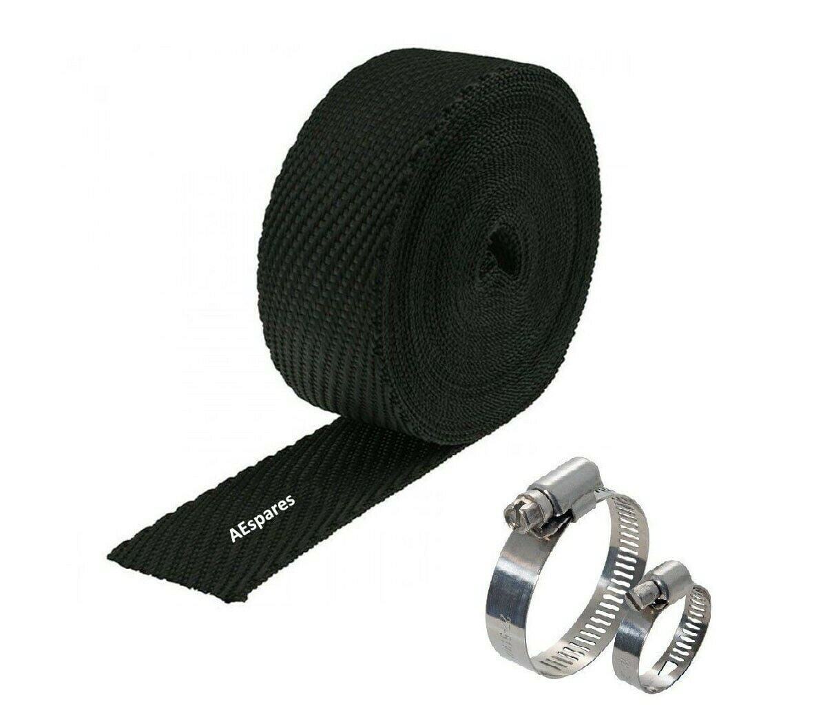 Silencer Wrap With Clamp Bike Exhaust Heat Shield 3 Metre Fits Royal