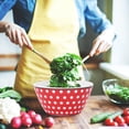 thumbnail image 2 of Beautiful Pattern Food Bowl Salad Container Kitchen Tableware for Home Restaurant 148x72mm(Red dot), 2 of 7