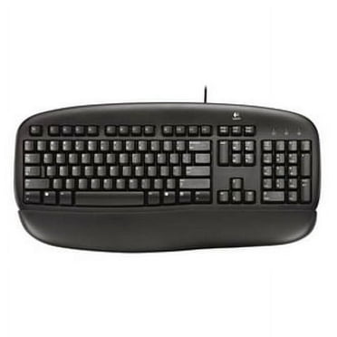 Logitech Deluxe Keyboard, Computer Keyboard, Retail Packaging, Black
