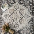 thumbnail image 4 of FEELHOME 9'x12' Area Rug Machine Washable Soft Vintage Distressed Non Slip Carpet for Living Room Bedroom Dining Room Black, 4 of 7