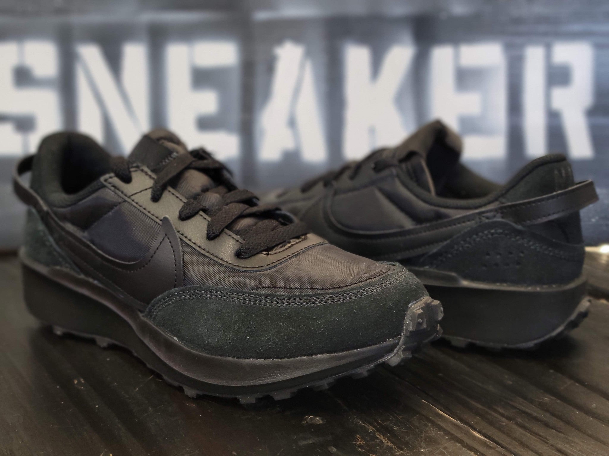 Nike Waffle Debut Black/Off Noir Running Sneakers Shoes Women