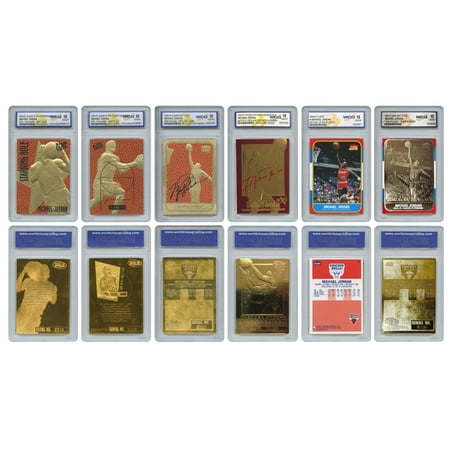 The 6 Greatest MICHAEL JORDAN Fleer Cards Ever Assembled all Graded Gem-Mint (The Best Jordans Ever)
