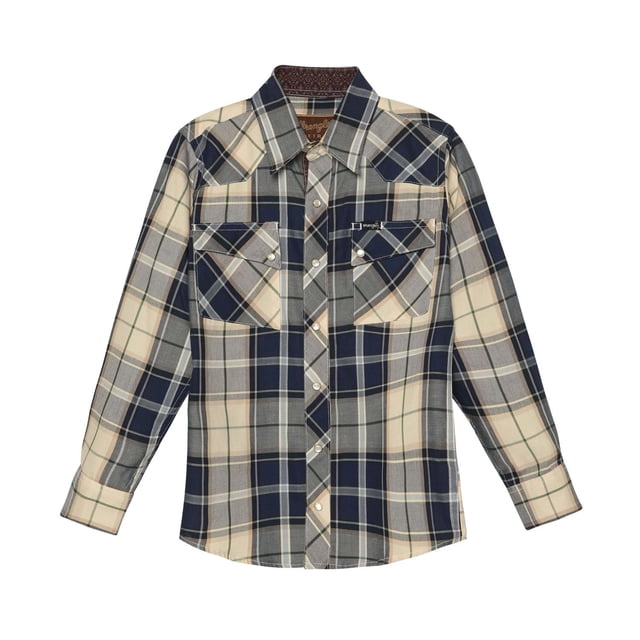 Camisa Moderna Manga Larga Wrangler Niño 263 Negro G