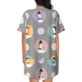 thumbnail image 3 of Kdxio Cute Geese Print Pajamas Sets for Women Short-Sleeved Pjs with Lounge Shorts Two Piece Sleepwear S-4XL, 3 of 8