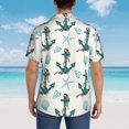 thumbnail image 4 of Fotbe Anchors And Shells Camisa Hawaiana para Hombre Unisex – Camisa Casual de Verano con Botones de Manga Corta de Algodón y Lino,X-Large, 4 of 7