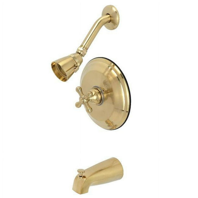Kingston Brass KB3637AX Robinet de Baignoire et Douche Restauration, Laiton Brossé
