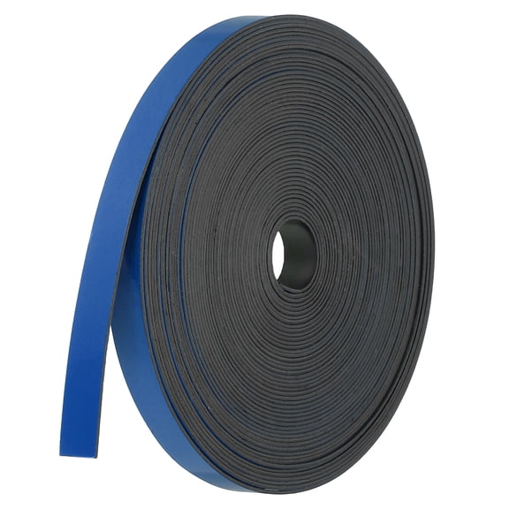 Uxcell Magnetic Strip Roll, 32.8ft x 0.4" Fridge Magnets Tape Flexible Writable Dry Erase Refrigerator Magnets Stickers Label with Adhesive Backing Sheet for DIY Crafts Whiteboards, Blue