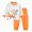 S311-Orange, variant on NOLDARES Girls Pajamas Long Sleeve 2 Piece Nightwear Set with Printed Kids Sleepwear PJs Loungewear(S311-Light Green)