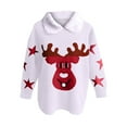thumbnail image 7 of Utoimkio Women's Christmas Pullover Sweaters for Women Loose Long Sleeve Crewneck Reindeer Print Sweaters Winter Knitted Sweater Outwear Jumper Tops, 7 of 7