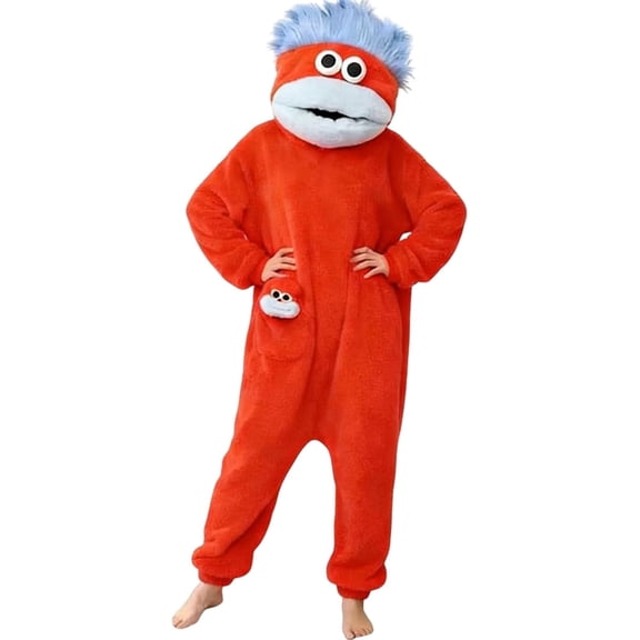 Beita Big Mouth Monster pajamas,Goofy Onesie,Cozy Home Loungewear,Soft Fabric,Long