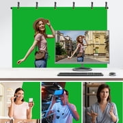 EMART 5x6.5ft Green Screen Backdrop Kit, with Photo Greenscreen Background, Portable T-Shape Stand for Photography, Studio