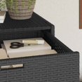 thumbnail image 3 of vidaXL Garden Storage Cabinet Black 105x55x113 cm Poly Rattan, 3 of 5