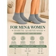 thumbnail image 6 of Comfello Circulatory Diabetic Ankle Socks for Men & Women – 3-Pack – Non-Binding, Extra Wide Moisture Wicking Cotton Socks, 6 of 7