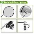 thumbnail image 6 of Unique Bargains Universal Motorcycle Rear View Mirrors Adjustable Side Rearview Mirror Metal Aluminum 1 Set Chrome Silver Tone M10 Round Shape, 6 of 7