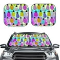 thumbnail image 2 of Gaeub Graffiti Pineapples Foldable Auto Sun Blocker Visor, Sunshade for Car Front Window, Keeps Your Vehicle Cool - Small, 2 of 7