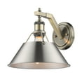 thumbnail image 3 of Yep by Golden Lighting Orwell 1-light Wall Sconce in Aged Brass and Pewter shade, 3 of 3