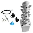 Mustrod 25Plants White Hydroponic Growing System Kit Indoor Vertical