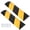 3.3ft 2pc, variant on Accreate Rubber Speed Hump, 2 Channel, 22000 lbs Capacity Heavy Duty Traffic Speed Bump with High Reflective Yellow Strip for Asphalt Concrete Gravel Roads
