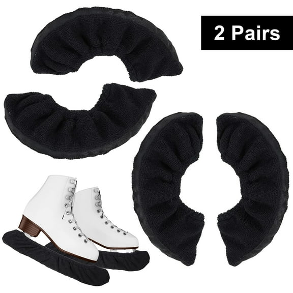 cyrico Ice Skate Guards and Blade Covers, 2 Pairs Protective Soakers For Hockey Skates, Figure Skates and Ice Skates, Fits Youth and Adults