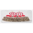 thumbnail image 1 of 90th Birthday Kitchen Mat, Birthday Cake with Tasty Cherries Burning Candles and Number 90, Plush Decorative Kitchen Mat with Non Slip Backing, 47" X 19", Red Brown White, by Ambesonne, 1 of 1