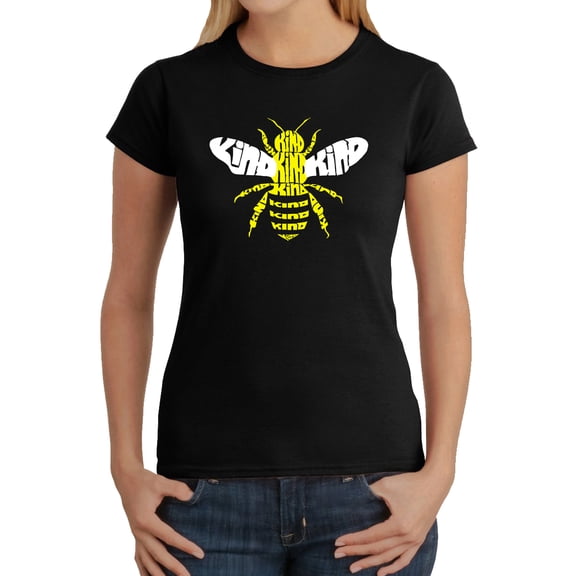 Women's Word Art T-Shirt - Bee Kind