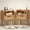 Tea Color, variant on LELELINKY 2pc Rattan Nightstand with Charging Station, Boho Bedside Table with Drawer and Open Shelf, Solid Wood Legs, Tea Color