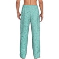 thumbnail image 7 of Salouo Teal Turquoise Glitter Print Pajama Pants for Men, Lounge Pants Elastic Waistband Casual Men's sleepwear Loungewear Sleep Pajama Pant -Large, 7 of 7