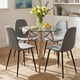 thumbnail image 2 of Juego de 4 Sillas de Comedor HOMEMAKE FURNITURE Gris Asiento de Felpa Tubo de Metal Escandinavo Minimalista, 2 of 6